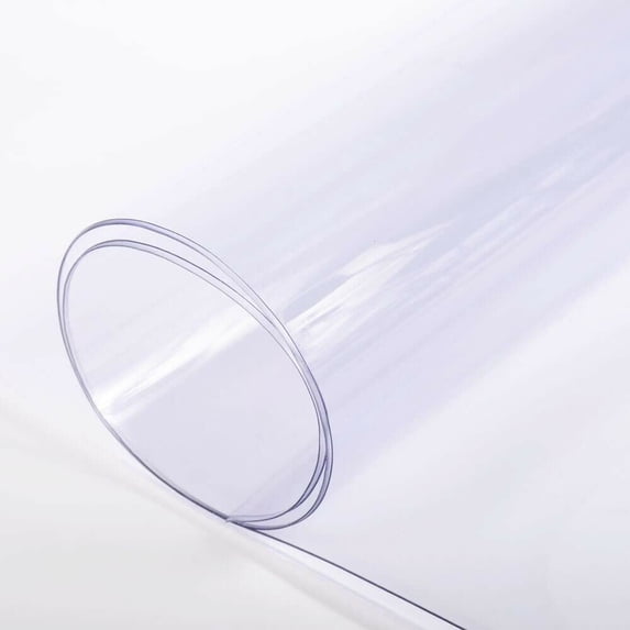 Premium Clear Plastic Vinyl PVC Fabric Table Cover Tablecloth Protector for Dining Room Table Waterproof Spillproof Transparent Sheet Table Cover