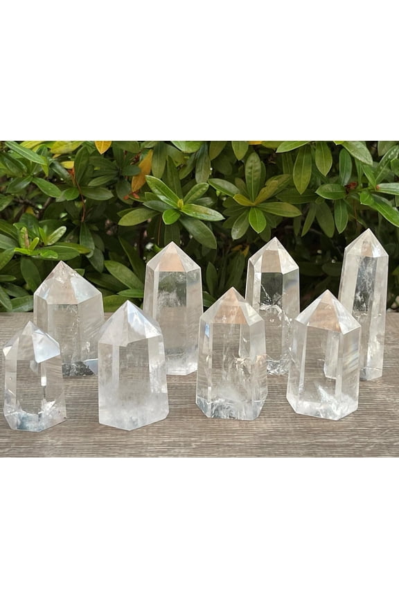 Premium Clear Quartz Obelisk, Standing Polished Clear Quartz Point (2-3 oz)