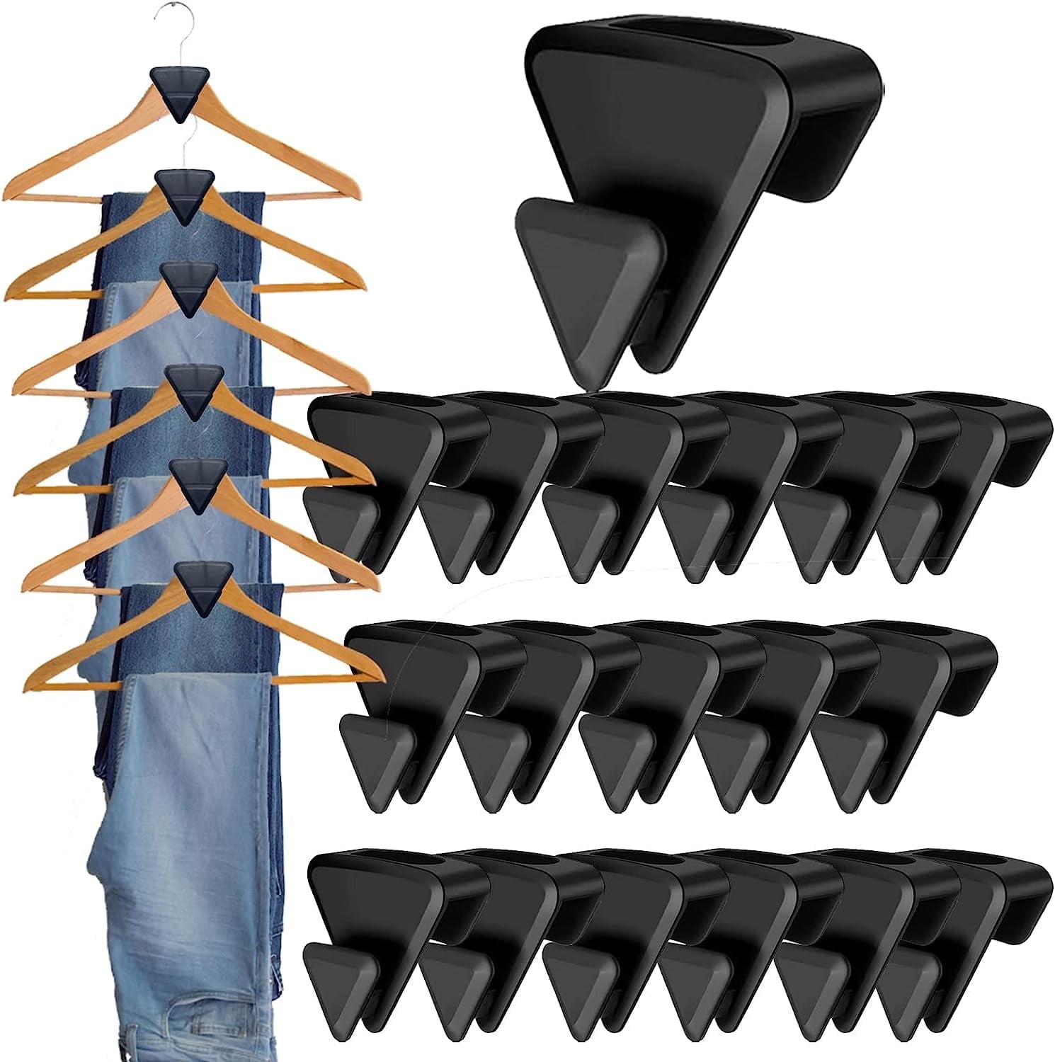 Premium Clothes Organizer Triangle Hanger Spacers, ASSEENONTV