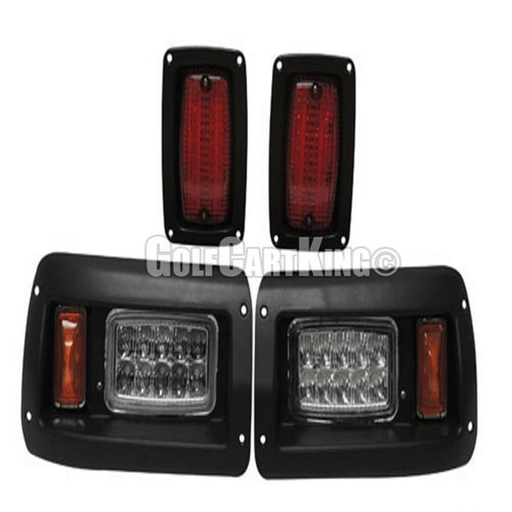 Premium Club Car DS (1993-Up) Golf Cart LED Headlight -Tail Light Kit