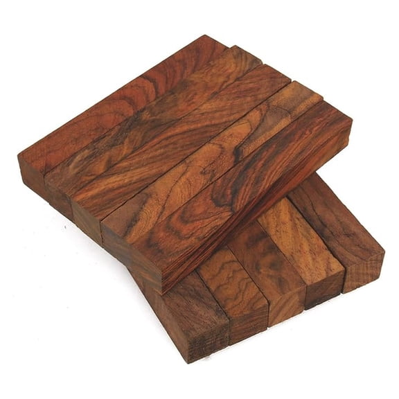 Premium Cocobolo Wood Pen Blank, 3/4" x 3/4" x 5", Pack of 10