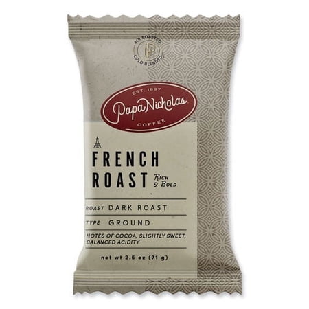 PapaNicholas Coffee Premium Coffee, French Roast, 18/Carton, Each