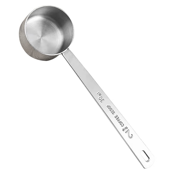Premium Coffee Scoop,30ml/1oz Measuring Tablespoon with Long Handles,Stainless Steel Coffee Measuring Spoon,Heavy Duty Metal Scooper,Kitchen Measuring Spoon for Powder and Dressing(5.5")(Silver)