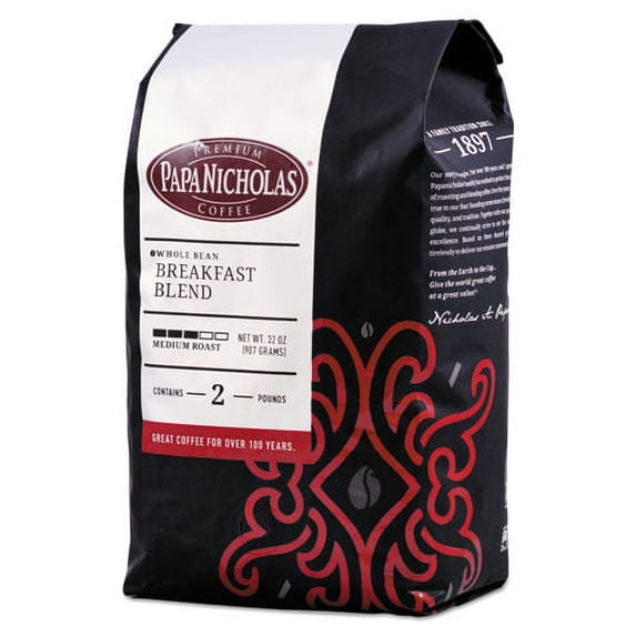 Premium Coffee, Whole Bean, Breakfast Blend | Bundle of 2 Each