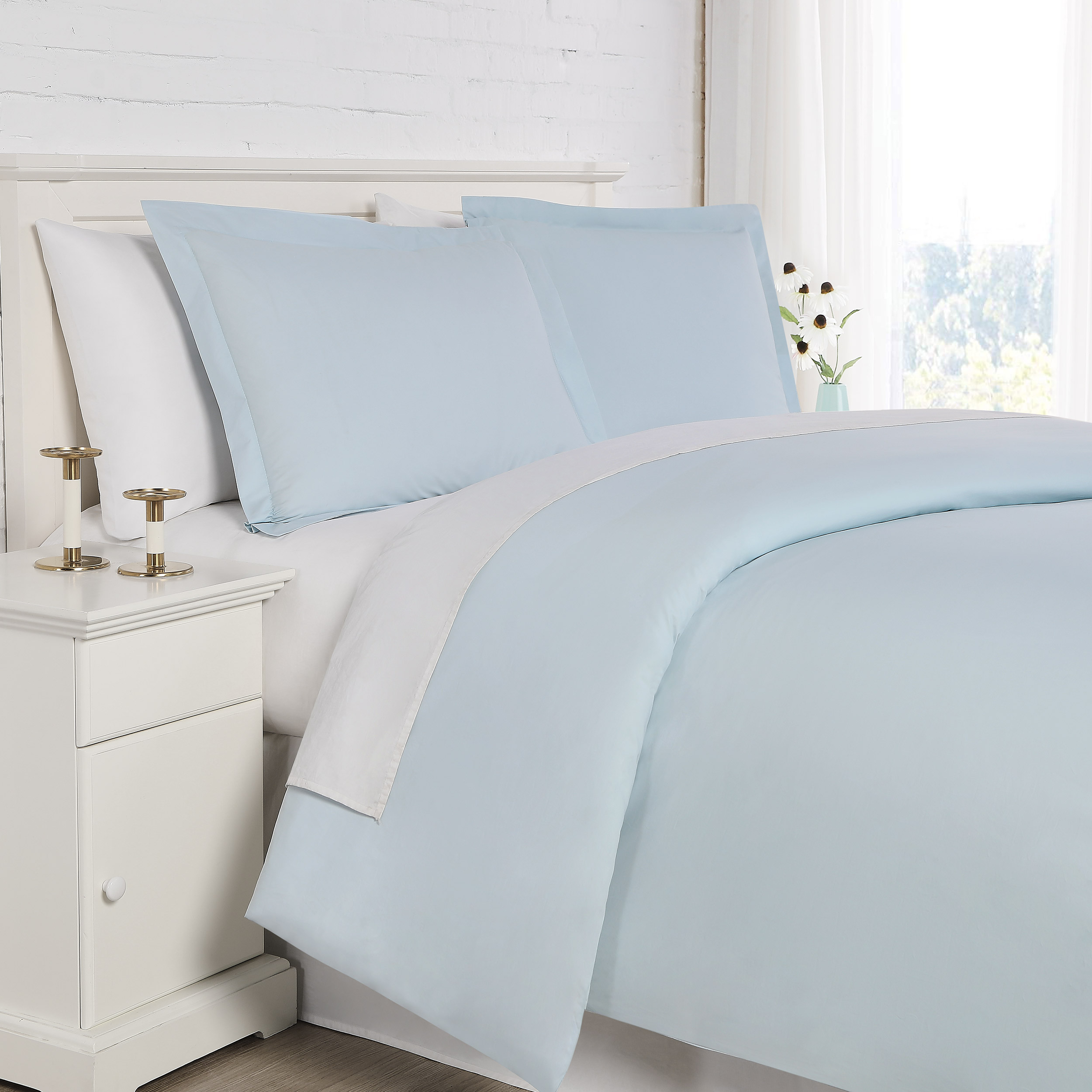 Premium Collection Oversized 300 Thread Count Cotton Percale Duvet Cover Set