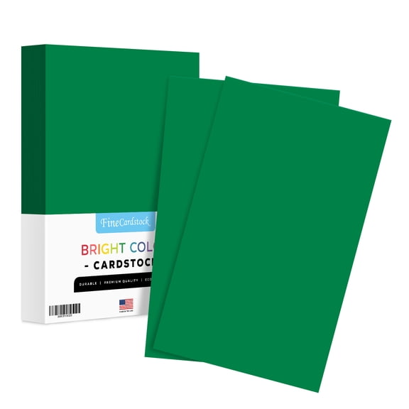 Premium Color Card Stock Paper | 250 Per Pack | Superior Thick 65lb Cardstock, Perfect for School Supplies, Holiday Crafting, Arts & Crafts | Acid & Lignin Free | Green | 8.5 x 14