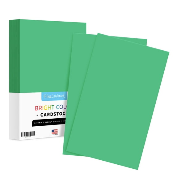 Premium Color Card Stock Paper | 250 Per Pack | Superior Thick 65lb Cardstock, Perfect for School Supplies, Holiday Crafting, Arts & Crafts | Acid & Lignin Free | Meadow Green | 8.5 x 14