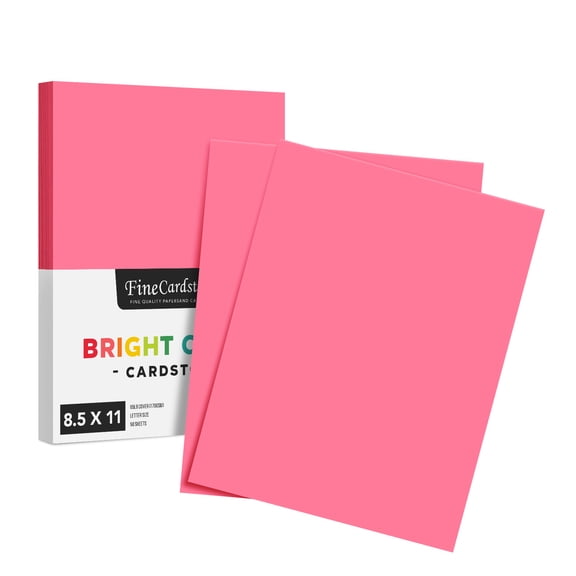Premium Color Card Stock Paper | 50 Per Pack | Superior Thick 65-lb Cardstock, Perfect for School Supplies, Holiday Crafting, Arts and Crafts | Acid & Lignin Free | 8.5 x 11 | Light Pink