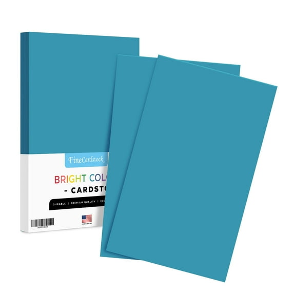 Premium Color Card Stock Paper | 50 Per Pack | Superior Thick 65-lb Cardstock, Perfect for School Supplies, Holiday Crafting, Arts and Crafts | Acid & Lignin Free | Cerulean Blue | 8.5 x 14