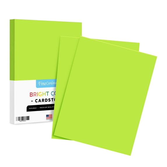 Premium Color Card Stock Paper | 50 Per Pack | Superior Thick 65-lb Cardstock, Perfect for School Supplies, Holiday Crafting, Arts and Crafts | Acid & Lignin Free | Light Green | 8.5 x 11