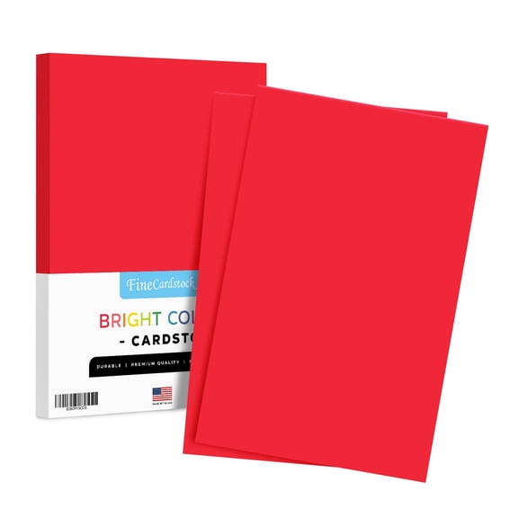 Premium Color Card Stock Paper | 50 Per Pack | Superior Thick 65-lb Cardstock, Perfect for School Supplies, Holiday Crafting, Arts and Crafts | Acid & Lignin Free | Red | 11 x 17
