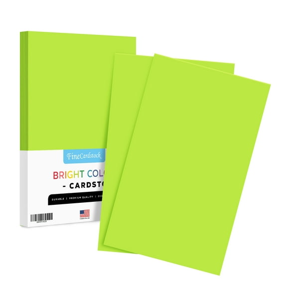 Premium Color Card Stock Paper | 50 Per Pack | Superior Thick 65-lb Cardstock, Perfect for School Supplies, Holiday Crafting, Arts and Crafts | Acid & Lignin Free | Vulcan Green | 8.5 x 14