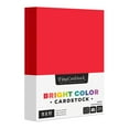 thumbnail image 1 of Premium Color Card Stock Paper - 65 Lb Cover Cardstock - 250 Sheets per Pack (11 x 17, Red), 1 of 6