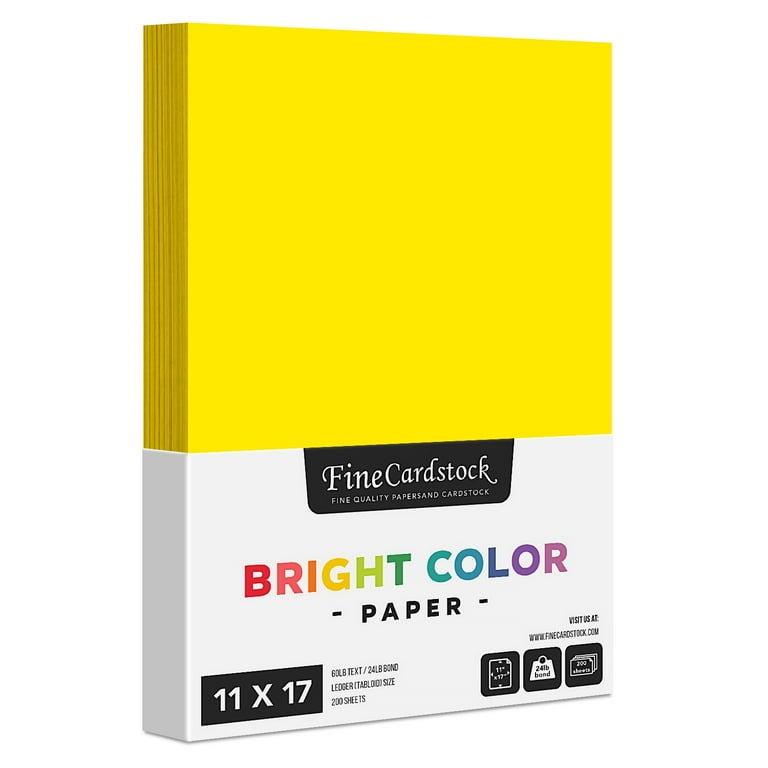 Yellow Bright Colored Paper | 200 Sheets per Pack | 24lb Paper