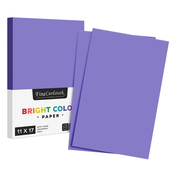 Premium Color Paper 24lb - 50 Sheets Per Pack (11 x 17, Light Violet)