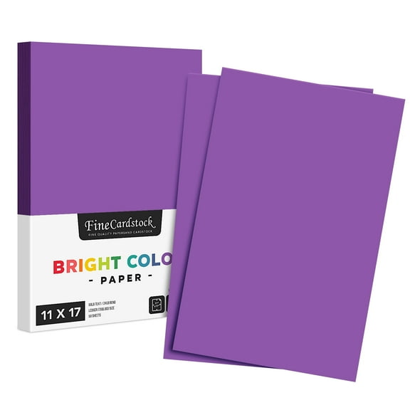Premium Color Paper 24lb - 50 Sheets Per Pack (11 x 17, Violet)