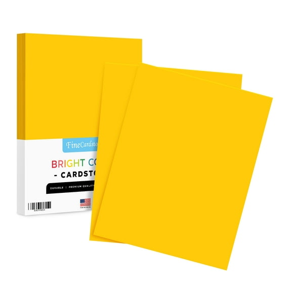 Premium Colored Card Stock Paper | 50 Sheets Pack | Superior Thick 65lb Cardstock, Perfect for School Supplies, Arts & Crafts | Acid & Lignin Free | 8.5 x 11" | Gold