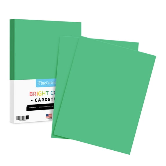 Premium Colored Card Stock Paper | 50 Sheets Pack | Superior Thick 65lb Cardstock, Perfect for School Supplies, Arts & Crafts | Acid & Lignin Free | 8.5 x 11" | Meadow Green