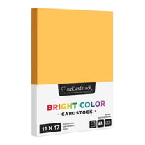 Ultra Orange Bright Color Cardstock Paper – Great for Arts and Crafts, Invitations, Scrapbooking and Stationery Printing | Medium Weight 65lb Cover (176gsm) Card Stock | 11" x 17" | 50 Sheets per Pack