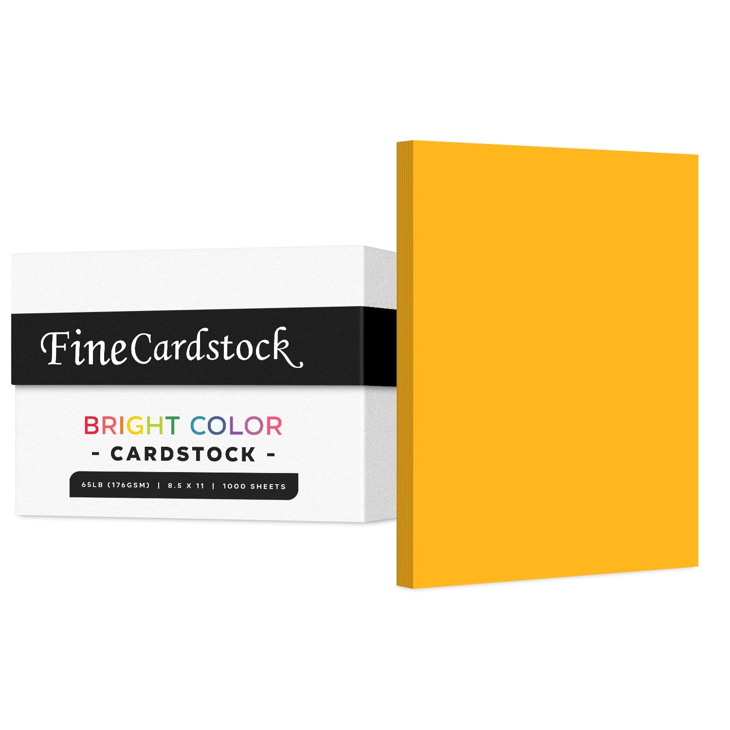 Premium Colored Card Stock Paper | Case of 1000 Sheets | Medium Weight 65lb Cardstock, Perfect for School Supplies, Arts and Crafts | Acid and Lignin Free | 8.5 x 11 Inches | Gold