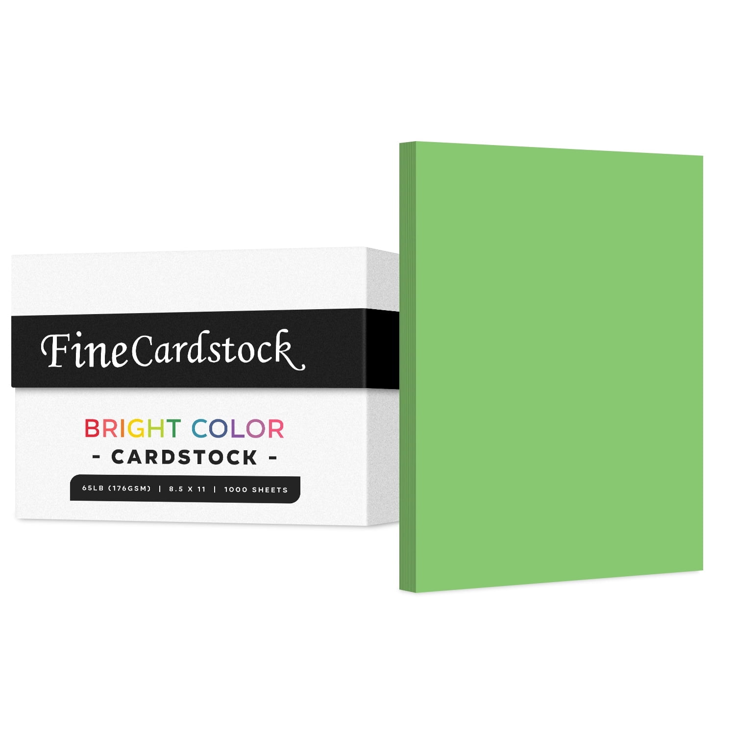Premium Colored Card Stock Paper | Case of 1000 Sheets | Medium Weight 65lb Cardstock, Perfect for School Supplies, Arts and Crafts | Acid and Lignin Free | 8.5 x 11 Inches | Lime Green