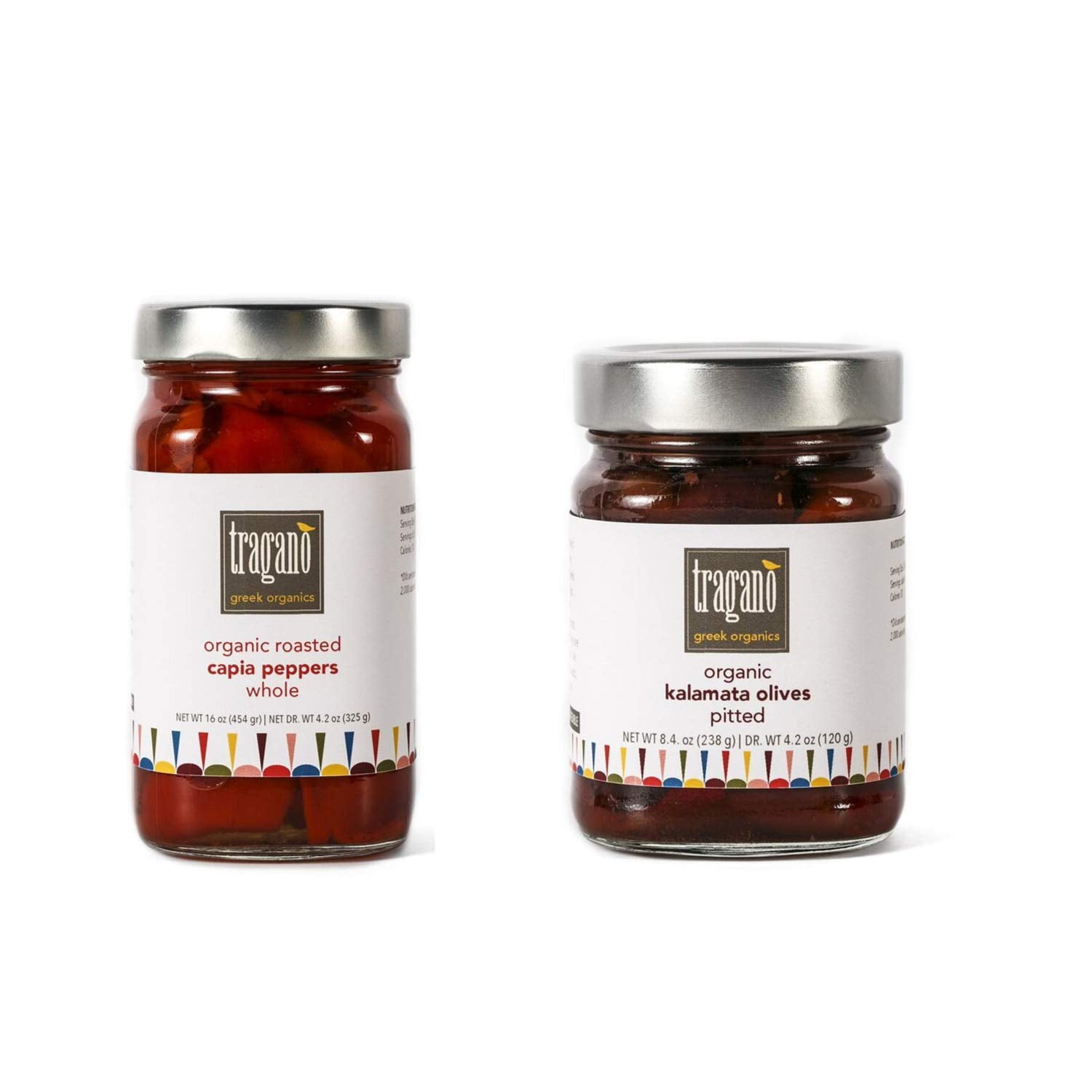 Premium Combo Pitted Kalamata Olives and Whole FireRoasted Red