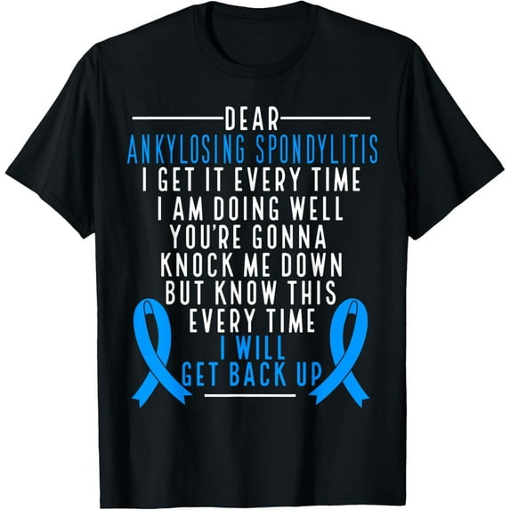 Premium Comfort - Ankylosing Spondylitis Awareness I will get back up Ribbon T-Shirt