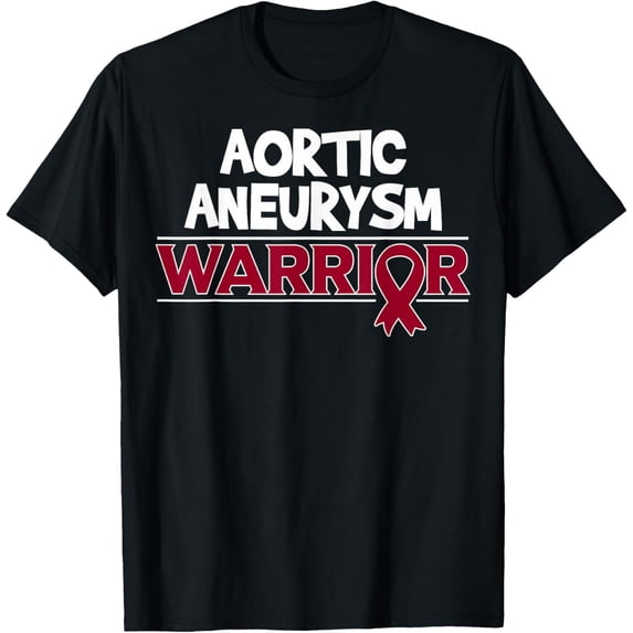 men and women can wear, Aortic Aneurysm Survivor Burgundy Ribbon T-Shirt