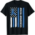 thumbnail image 1 of Premium Comfort - Ataxia Awareness Month American Flag Ribbon T-Shirt, 1 of 4