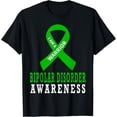 thumbnail image 1 of Premium Comfort - Bipolar Disorder Awareness Green Ribbon Support Quote T-Shirt, 1 of 4