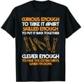 thumbnail image 1 of Premium Comfort - Curious Enough To Take It Apart Car Auto Garage Mechanic Men T-Shirt, 1 of 4