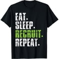 thumbnail image 1 of Premium Comfort - Eat Sleep Recruit Repeat - Human Resources Manager Officer T-Shirt, 1 of 4