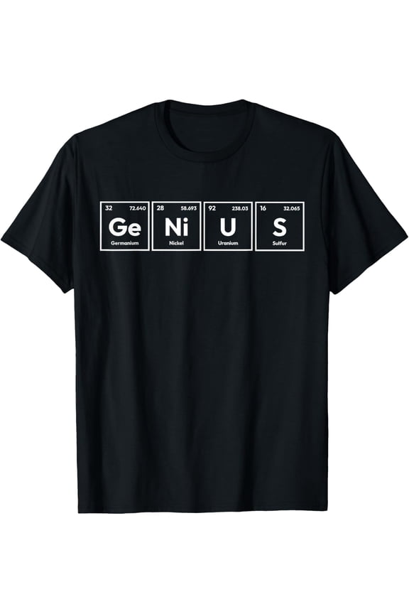 Premium Comfort - Genius Periodic Table Element Funny Nerd Chemical Science T-Shirt