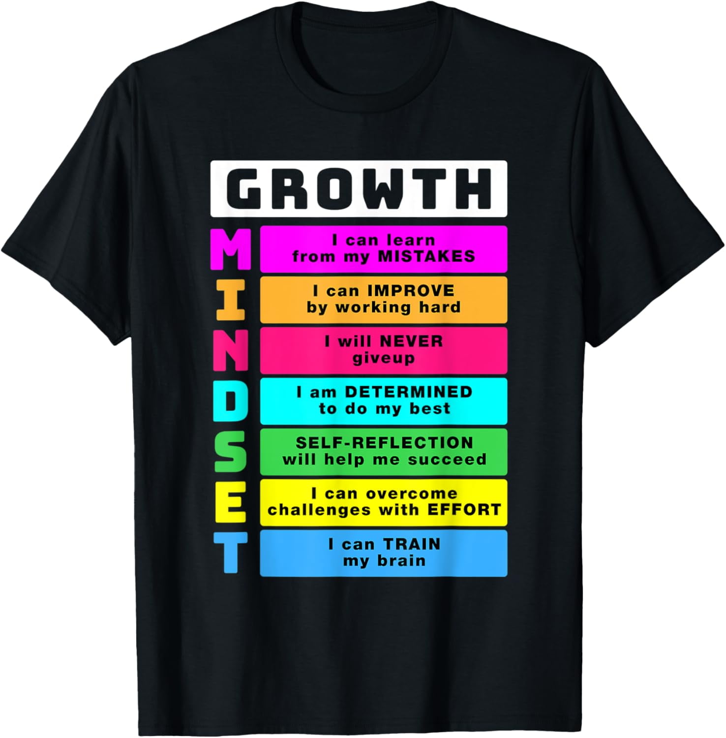 Premium Comfort - Growth Mindset T-shirt for School Students & Teachers ...