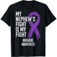 thumbnail image 1 of Premium Comfort - Headache My Nephew's Fight Is My Fight Migraine Awareness T-Shirt, 1 of 4