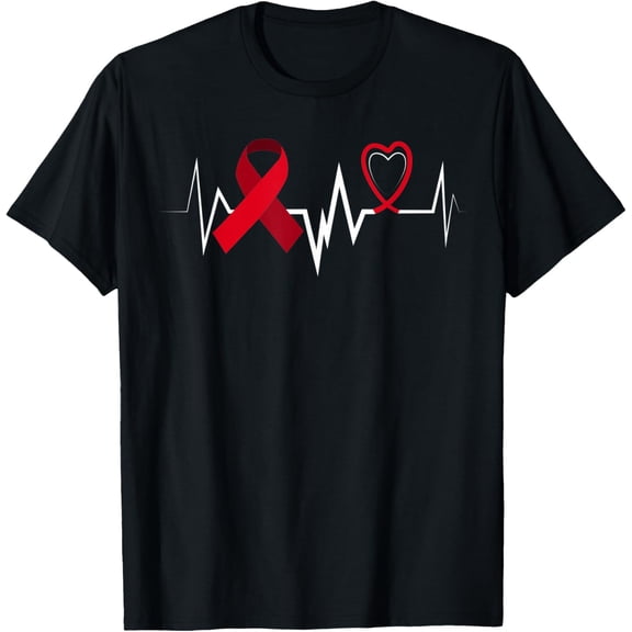 Premium Comfort - Heartbeat Brain Aneurysm Ribbon Brain Aneurysm Awareness T-Shirt
