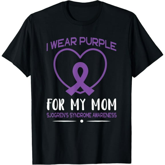 Premium Comfort - I Wear Purple For My Mom Sjogrens Syndrome Awareness T-Shirt