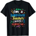 thumbnail image 1 of Premium Comfort - Im A Substitute Teacher Nothing Scares Me Substitute Teacher T-Shirt, 1 of 7