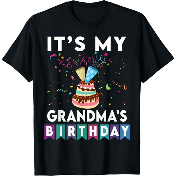 Premium Comfort - It's My grandma's Birthday Family Matching confetti cake T-Shirt