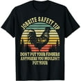 thumbnail image 1 of men and women can wear， Jobsite Safety funny Tip Don't Put Your Fingers retro design T-Shirt, 1 of 4