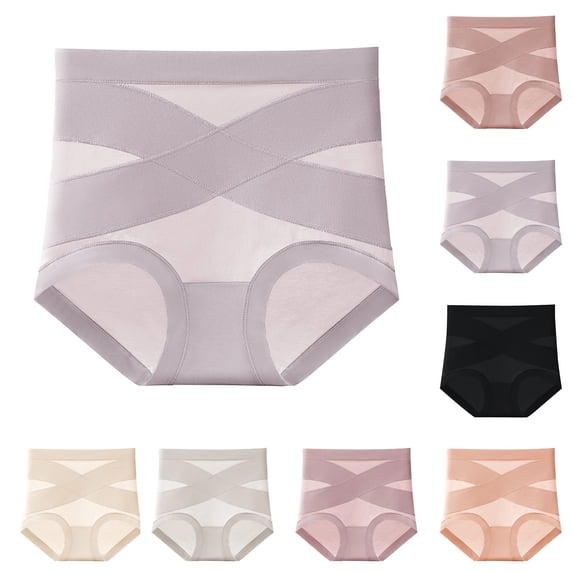 Premium Comfort Leakproof Shaping Undies, High Waist Tummy Control Underwear for Women Purple 3XL