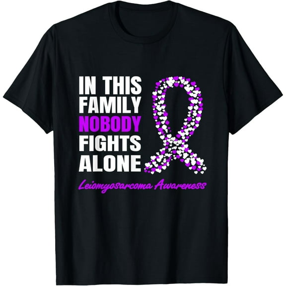 Premium Comfort - Leiomyosarcoma Awareness Purple Ribbon Support Squad Family T-Shirt