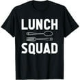thumbnail image 1 of Premium Comfort - Lunch Squad Design School Cafeteria - Lunch Lady T-Shirt, 1 of 4