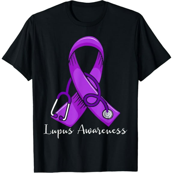 Premium Comfort - Lupus Awareness Wear Purple Ribbon Support Nurse Doctor T-Shirt