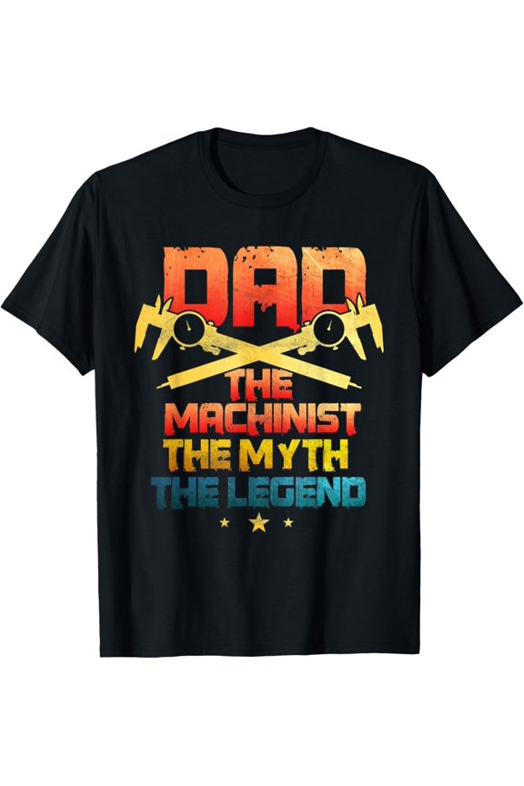 Premium Comfort - Machinist Dad Tools CNC Machine Operator Machining T-Shirt