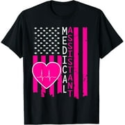 CHUTIAN Premium Comfort - Medical assistant tshirt American Flag Medical assistant T-Shirt