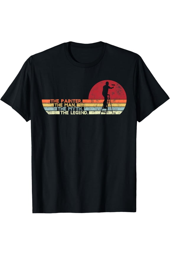 Premium Comfort - Painter The Man Myth Legend Retro style House Painter Dad T-Shirt