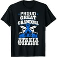 thumbnail image 1 of Premium Comfort - Proud Great Grandma Of An Ataxia Warrior Awareness Ribbon T-Shirt, 1 of 4