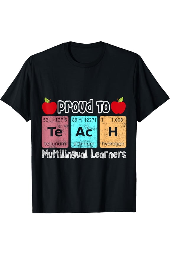 Premium Comfort - Proud to Teach Multilingual Learners Cute Teacher Quote T-Shirt