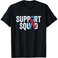 thumbnail image 1 of Premium Comfort - Pulmonary Fibrosis Support Squad - Red Blue Awareness Ribbon T-Shirt, 1 of 4